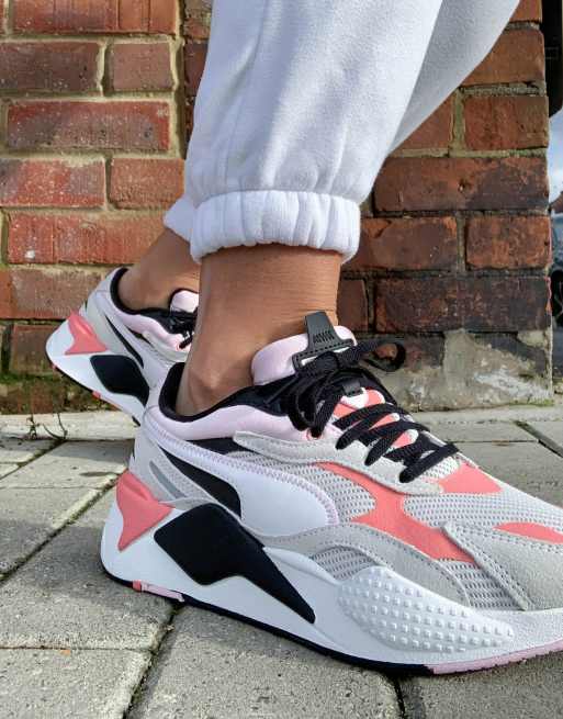 Puma RS X Twill Airmesh trainers in cream ASOS