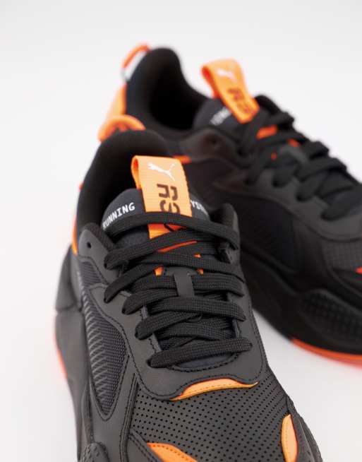 Puma RS X Winterized Baskets Noir et orange ASOS