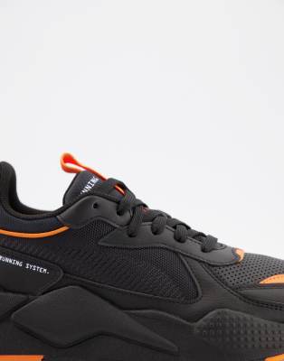 puma rs x black orange