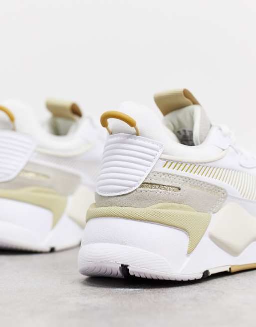 Puma blanche cheap et doree