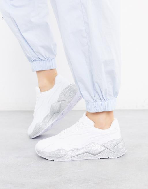 Puma RS X3 Glitz trainers in white