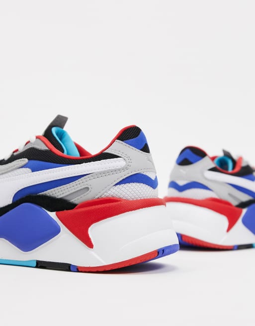 Puma RS X3 Puzzle sneakers in blue multi