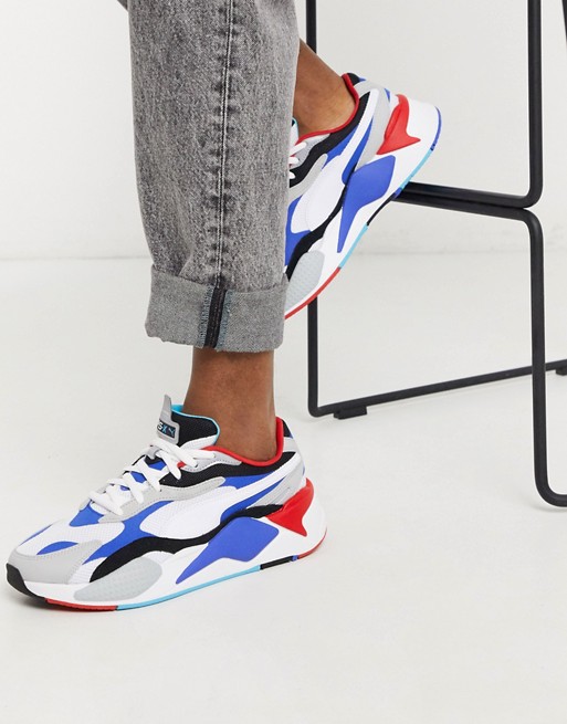 Puma RS-X3 Puzzle trainers in blue multi
