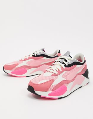 Puma RS-X3 Puzzle trainers in pink | ASOS