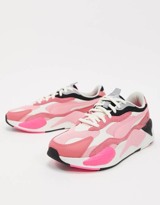 Puma RS X3 Puzzle trainers in pink ASOS