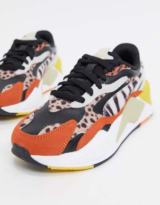 Puma RS X3 sneakers in animal print