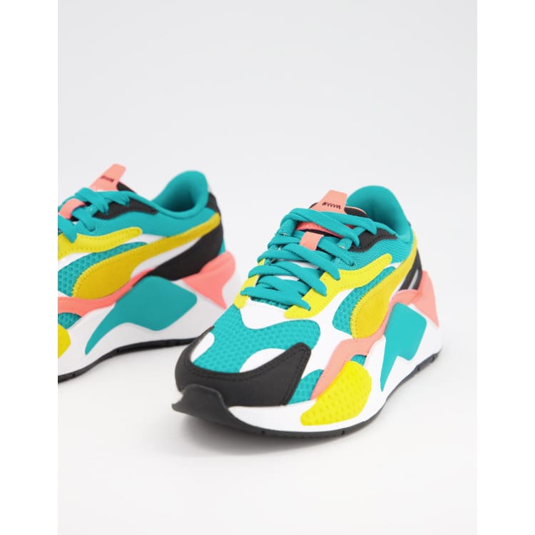 Puma blue hotsell and orange sneakers