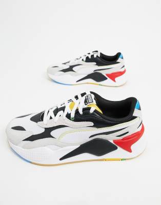 Puma RS X3 sneakers in white and black