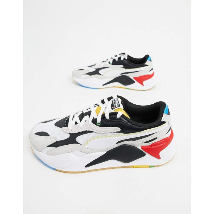 Puma RS X3 sneakers in white and black