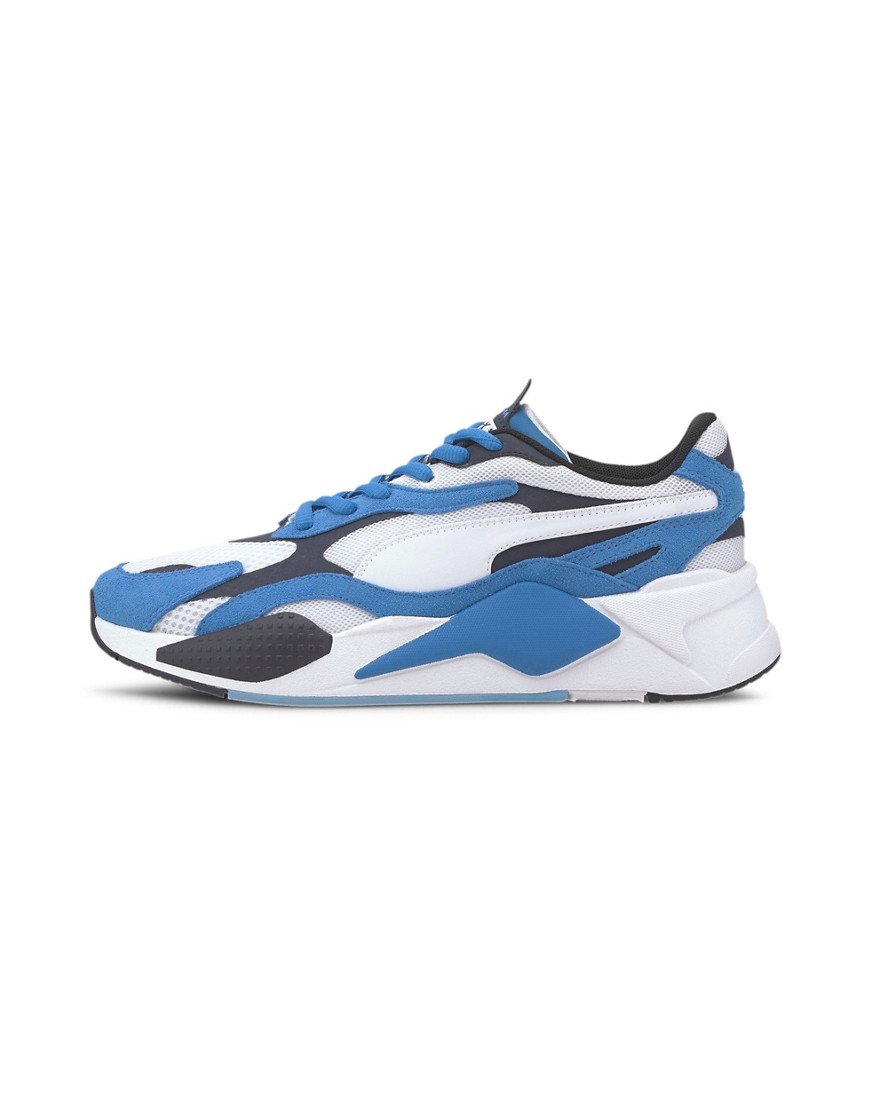 PUMA RS-X3 SNEAKERS IN WHITE AND BLUE,37288402