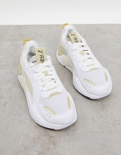 White and gold store puma sneakers