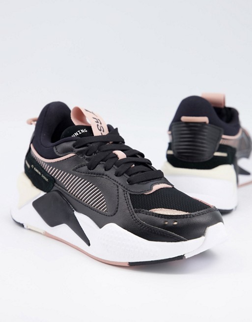 Puma RS-X3 trainers in black and pink