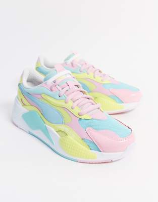 multi coloured puma trainers