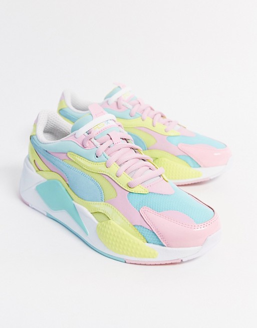 Puma RS-X3 trainers in pastel multicolour | Monroe Clothing