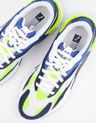 puma rsx3 blue and white