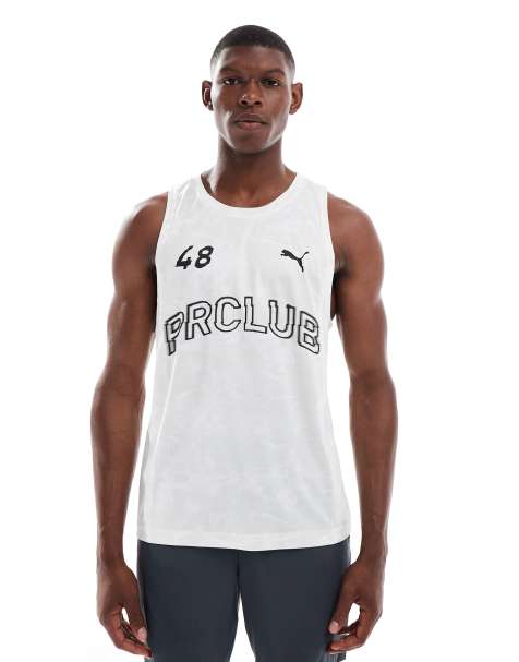 PUMA - Run Club - Débardeur à imprimé graphique - Blanc - view 1