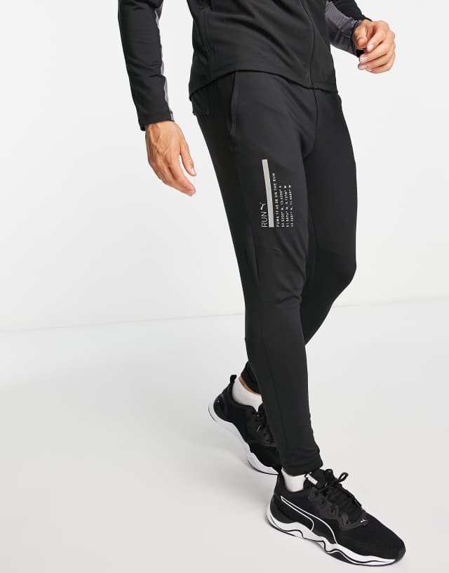 Puma Run Cooladapt Tapered sweatpants in black