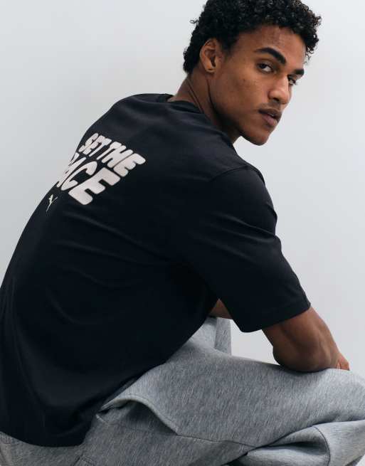 Puma Run culture collective boxy graphic tee in black, 5 of 5