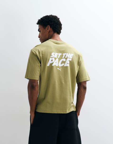 Puma Run culture collective boxy graphic tee in chai latte - view 1