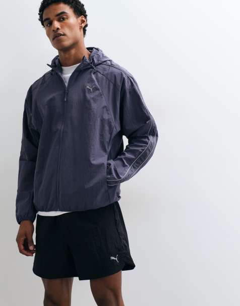 Puma Run culture collective t7 relaxed track jacket in gray - view 1