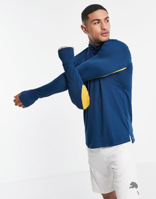 Puma Run Favorite 1/4 zip sweatshirt in blue