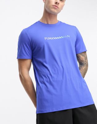 Puma Run Favorites logo t-shirt in blue