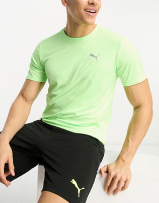 Puma Run Favorites shorts sleeve t-shirt in green