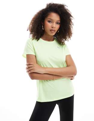 Puma run Favourite t shirt in neon green ASOS