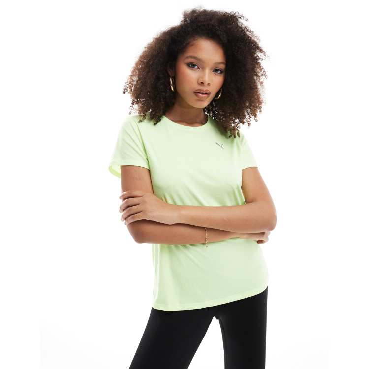 Puma neon green t shirt best sale