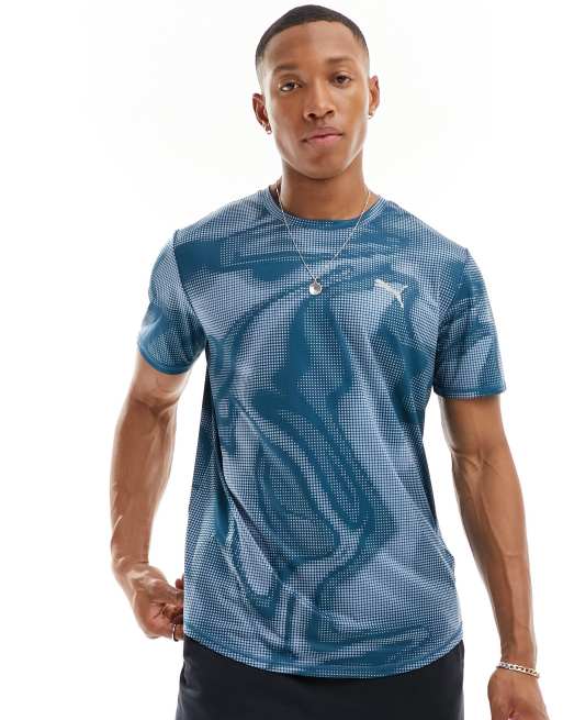 PUMA - Run Favourites - T-shirt a maniche corte blu oceano