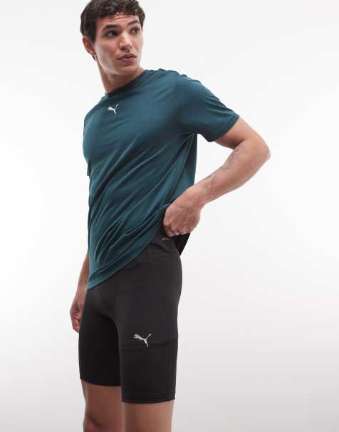 Puma Run foundation 8" short tights men in black - view 1