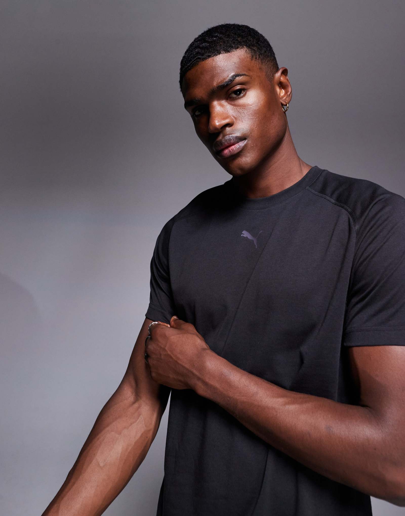 Черная футболка с коротким рукавом PUMA Run