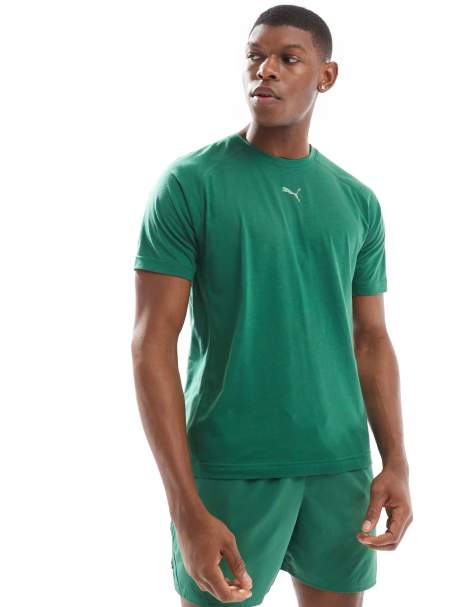 PUMA Run Shortsleeve Tee in vine green