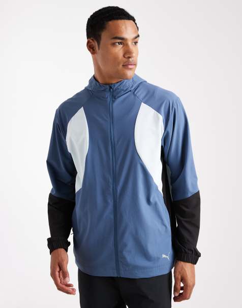 Puma Run ultraweave hooded jacket in blue - view 1
