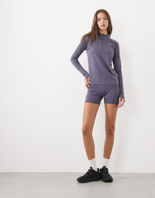 Puma Run velocity cloudspun quarter-zip top in gray, 3 of 4