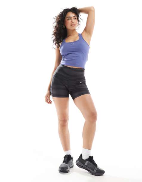 PUMA – Run Velocity – Kurze Leggings in Schwarz mit Military-Muster, 5 Zoll Schrittlänge - view 1