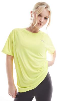 PUMA - Run Velocity - T-Shirt in Limettengelb