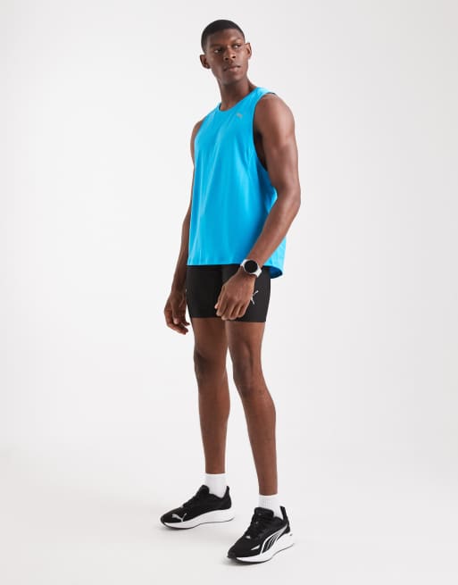 PUMA - Run Velocity - Top senza maniche blu, 2 di 5