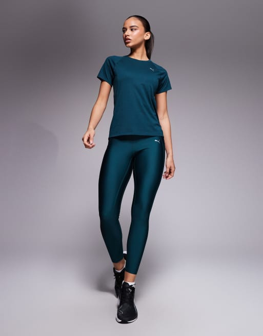 Puma Run Velocity tri-blend t-shirt in dark green, 4 of 4
