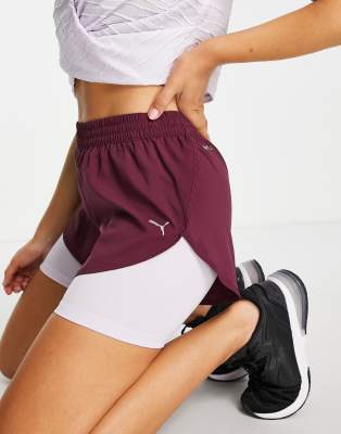 Puma track shorts purple online