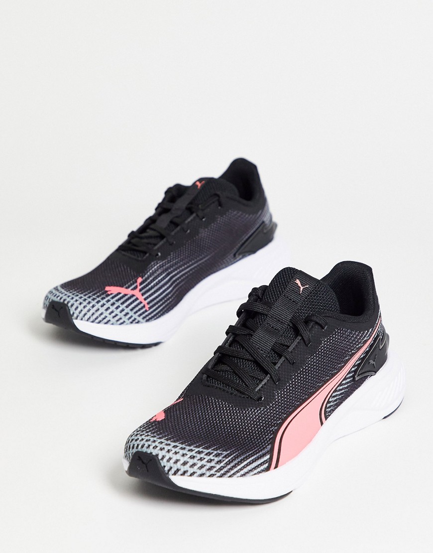 Puma Running accelerate trainers in black and pink