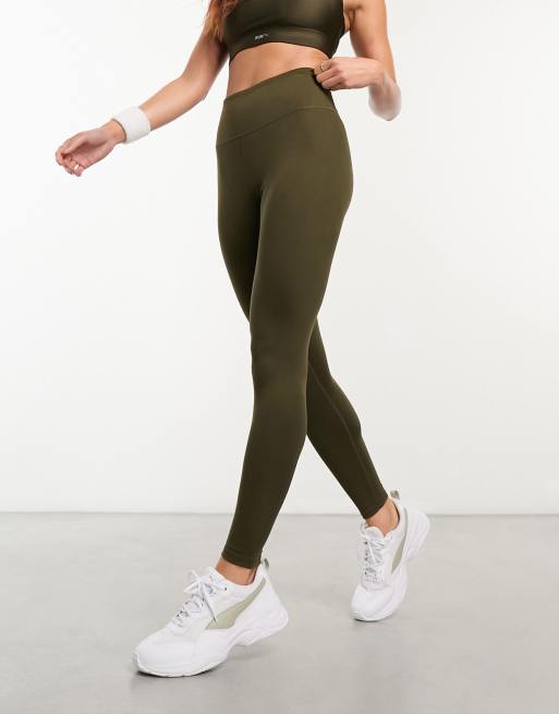 PUMA Training low impact sports bra in olive