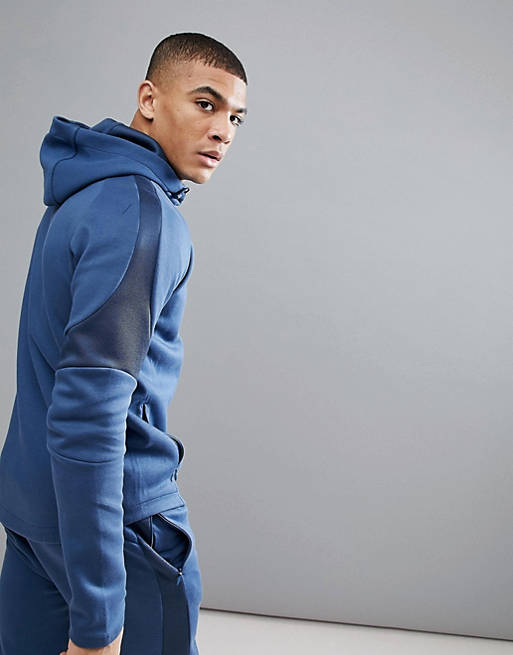 Puma Running evostripe move full zip hoodie blue | ASOS