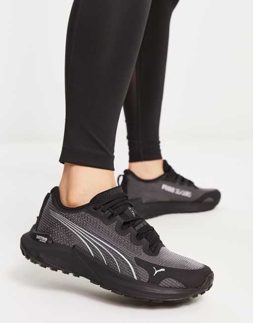 Puma Running Fast Track Nitro trail trainers in black ASOS