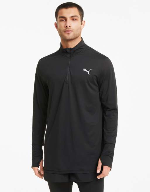 Puma - Running Favorite - Sort overdel med 1/4 lynlås
