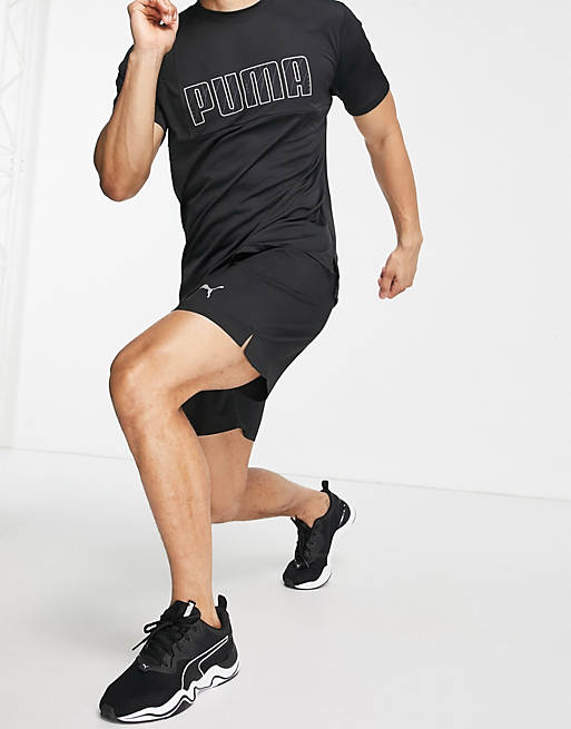  Puma Running Favourite 7inch shorts in black 