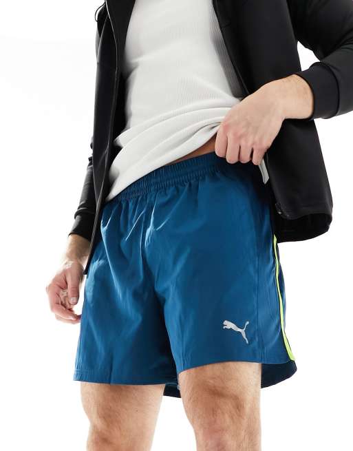 Puma – Running – Favourite – Blå löparshorts, 5 tum