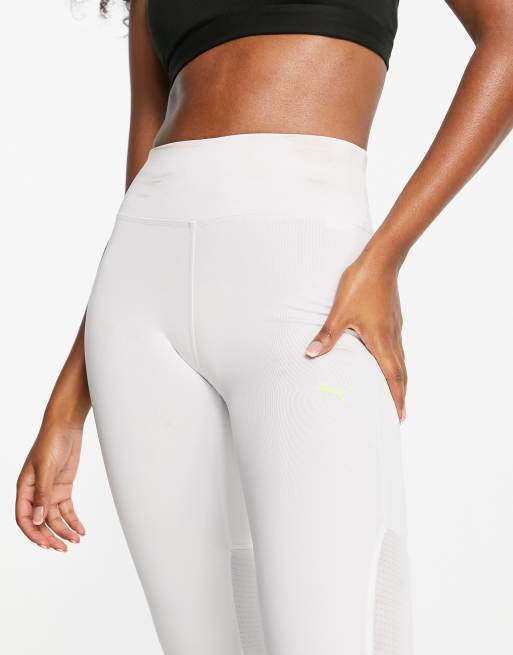 Puma - Running - Favourite - Legging met halfhoge taille en gele accenten in grijs, 2 van 4