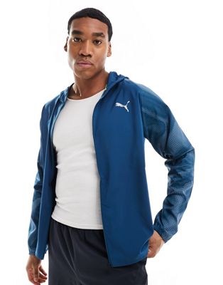 Puma Running Favourite woven jacket in ocean blue - ASOS Price Checker