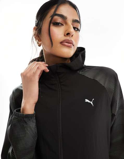 Puma Running Favourite 1/4 zip sweatshirt in black